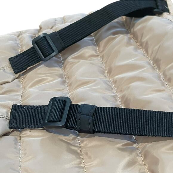 Street Level Boutique Puffer Backpack Tan Beige Medium-Sized - Picture 8 of 14